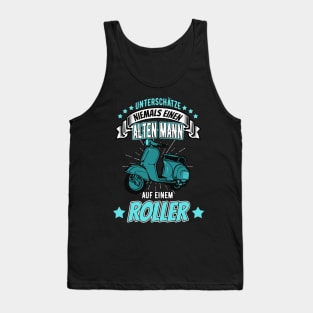 Alter Mann Roller Motorroller Moped Tank Top